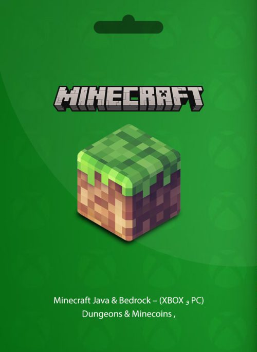 بازی ماینکرفت برای (PC و XBOX) - Minecraft Java & Bedrock, Dungeons & Minecoins